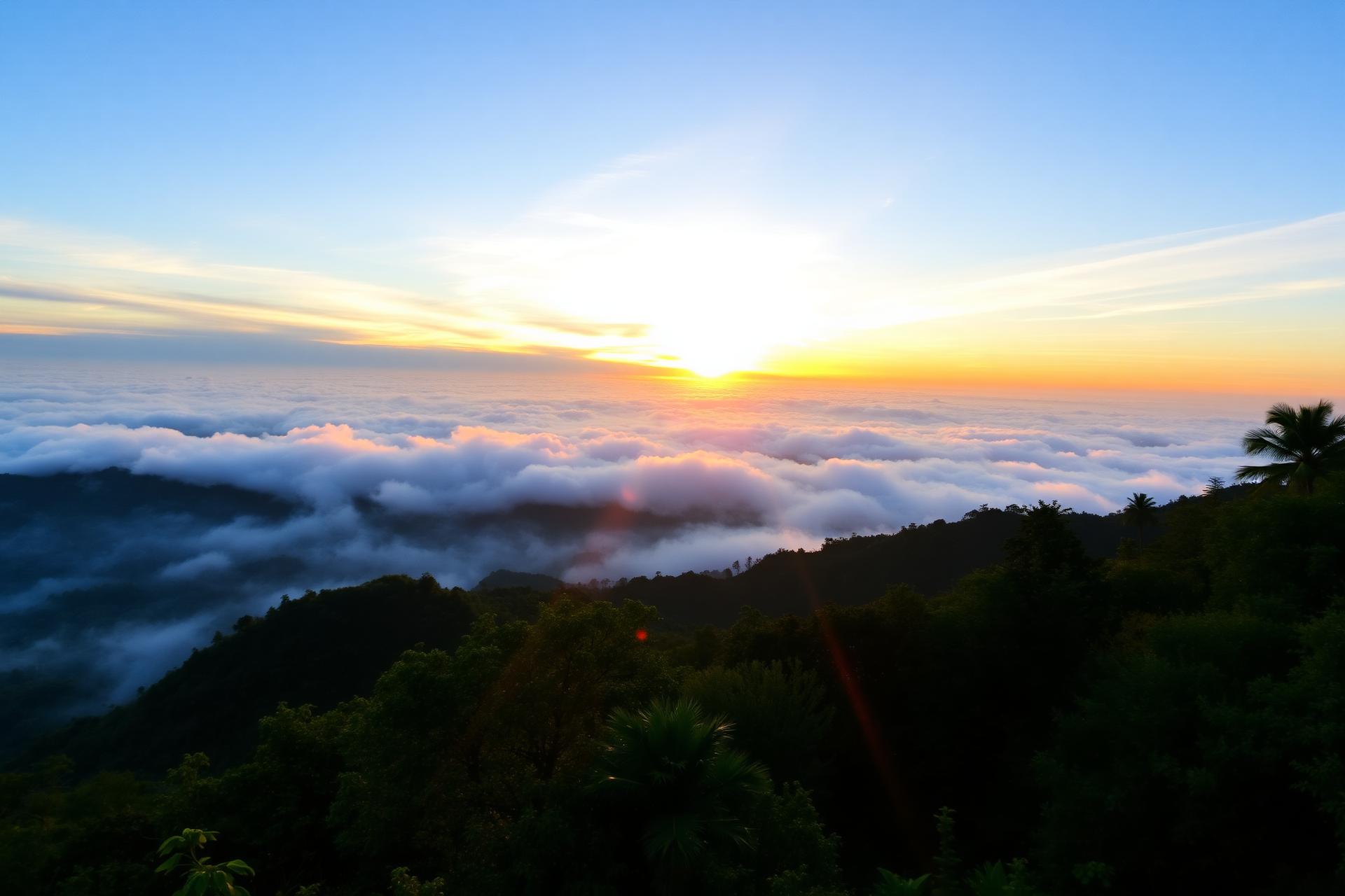 Sunrise above the clouds